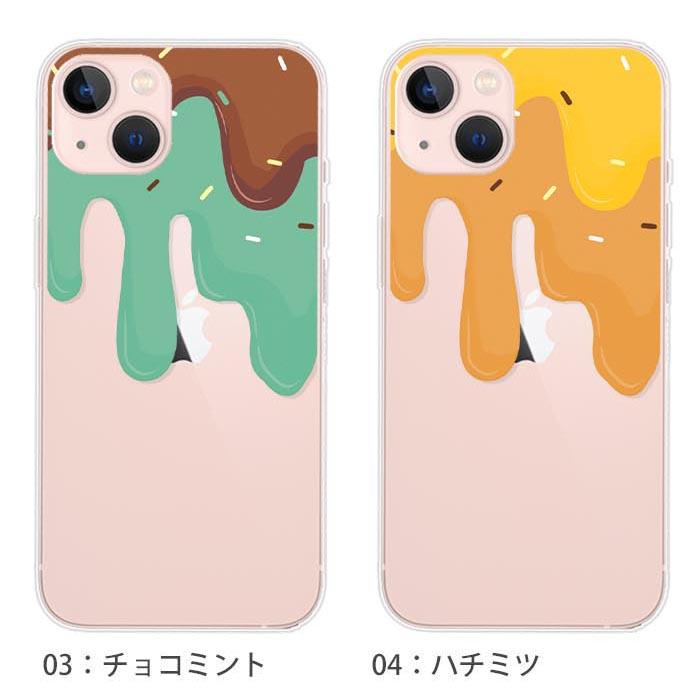 スマホケース クリアケース ハードケース 透明 チョコレート イチゴ