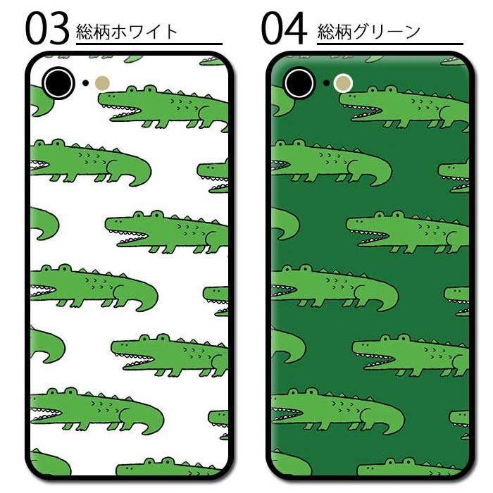 スマホケース クッション素材 ワニ 鰐 クロコダイル 手書き ゆるい