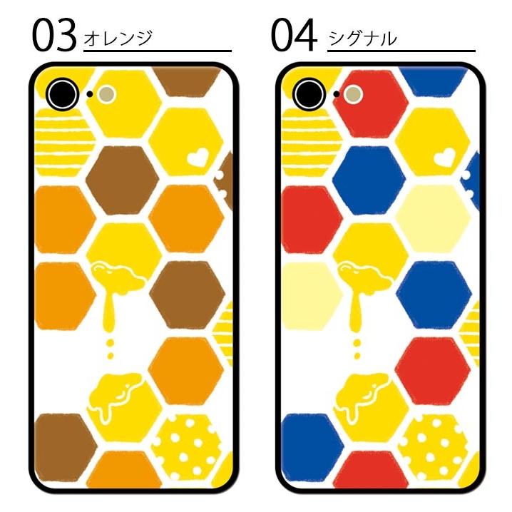 スマホケース クリアケース ハードケース 透明 ハニカム柄 ハチ