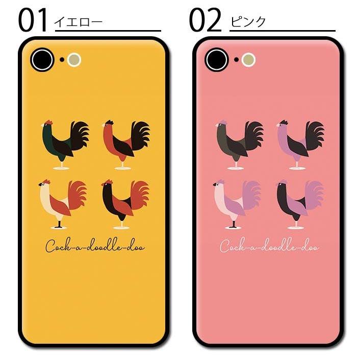 スマホケースクリアケースハードケース 透明 ニワトリ 鶏 鳥 北欧風