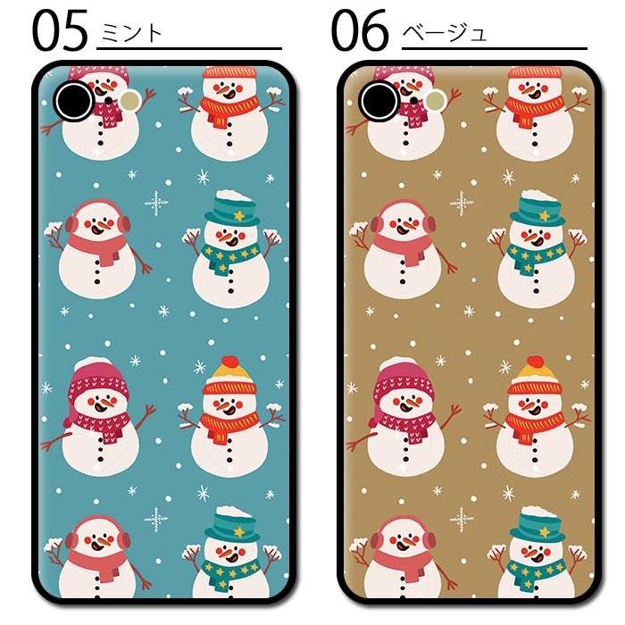スマホケースクリアケースハードケース 透明 雪だるま スノーマン 雪