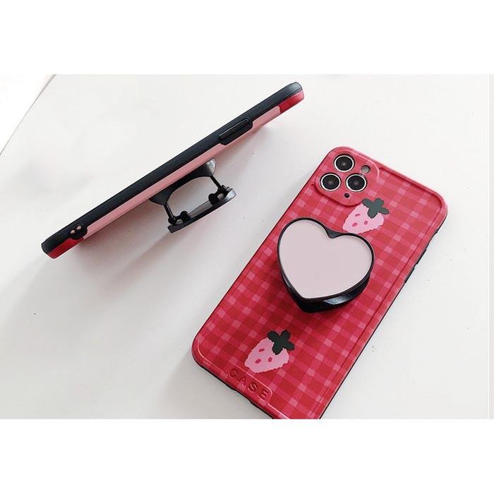 スマホグリップ ハート ビビット カラフル 無地 グリップスタンド 落下防止 スマホリング リング スマホ Ic Hg001 Bleeek ヤフー店 通販 Yahoo ショッピング