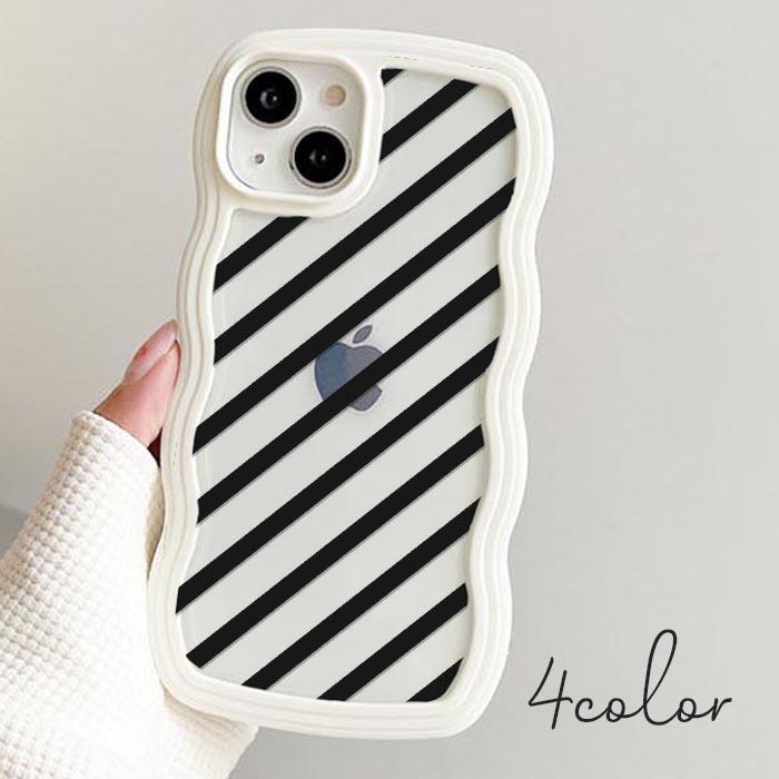 スマホケース なみなみケース ウェーブケース TPU 透明 カバー 