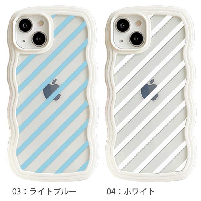 スマホケース なみなみケース ウェーブケース TPU 透明 カバー 