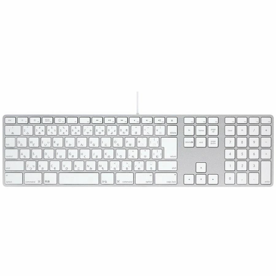 【新品未開封品】Apple純正品 Keyboard MB110J/A A1243 Apple Keyboard A1243-JIS MB110J/B USB接続 テンキー付き : c-t