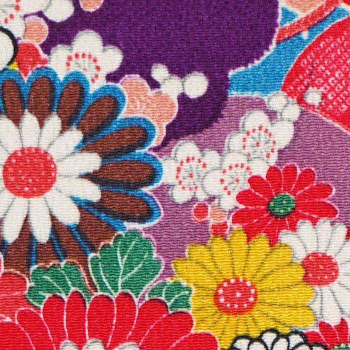  [14品揃い]  着物柄 【紫】 京友禅 裁縫セット 和風 【clover】 和柄 花柄