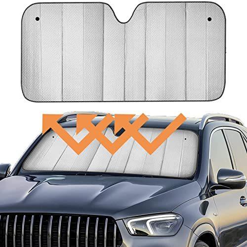 新生活 サンシェード 車 フロント 折り畳み式 さんしぇーど 駐車 遮光フロントシェード カーサンシェード 日よけ放熱効果倍増 サイズ選べる 日よけ 日焼 Topdental Com Ar