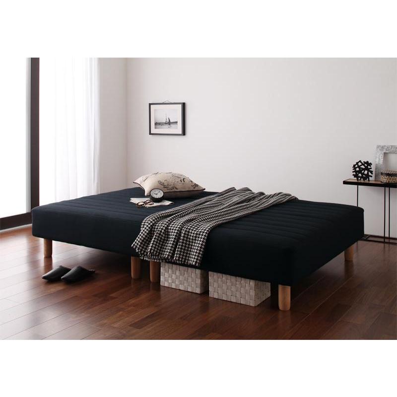 マットレスベッド シングル 脚付き 国産ポケットコイルマットレス パッド一体型シーツ付き 20色カバーリング 脚15cm