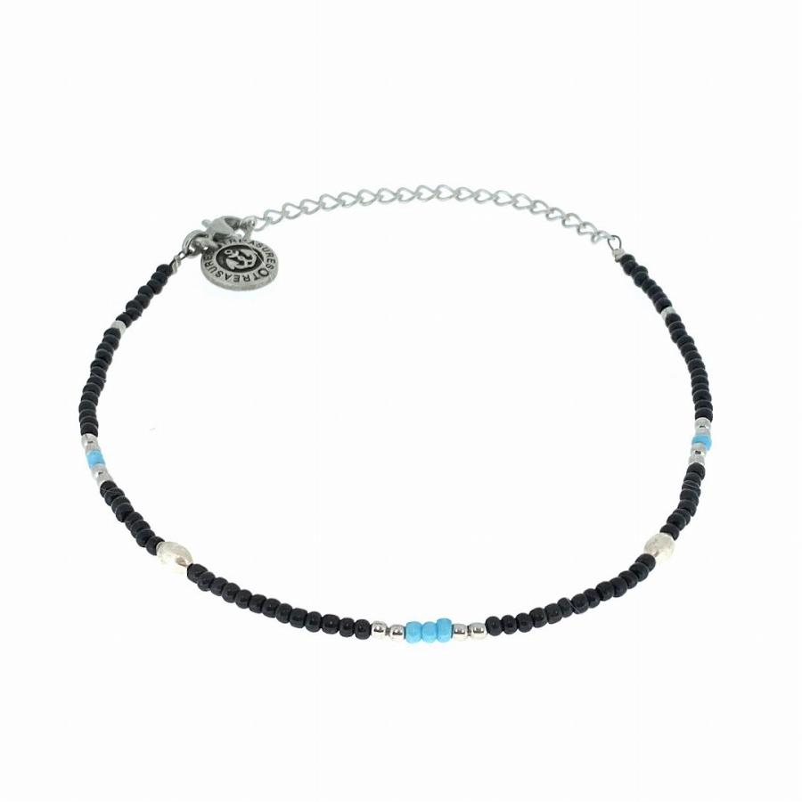 アンクレット チェーン メンズ レディース ペア ジュエリー アクセサリー ステンレス シルバー ビーズ 足首 シンプル ユニセックス プレゼント ギフト | BLESS | 01