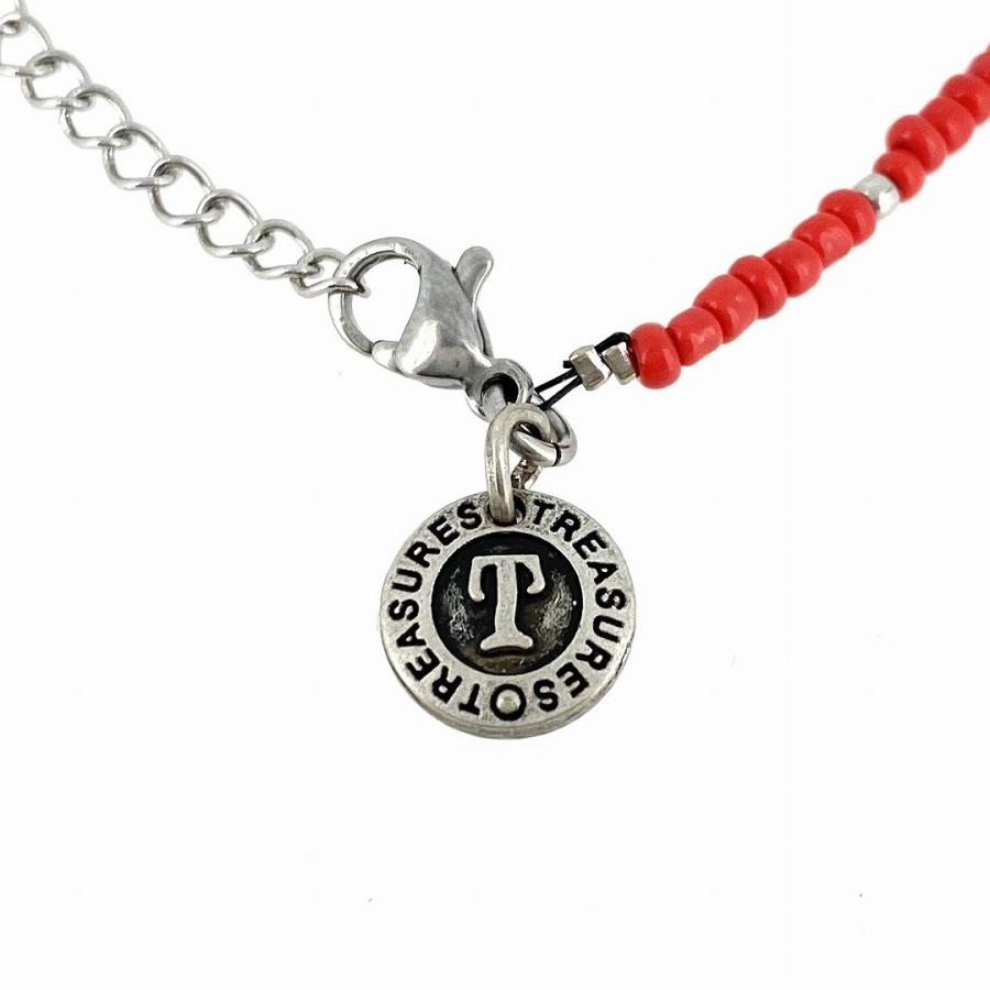 アンクレット チェーン メンズ レディース ペア ジュエリー アクセサリー ステンレス シルバー ビーズ レッド 足首 シンプル ユニセックス プレゼント ギフト | BLESS | 02