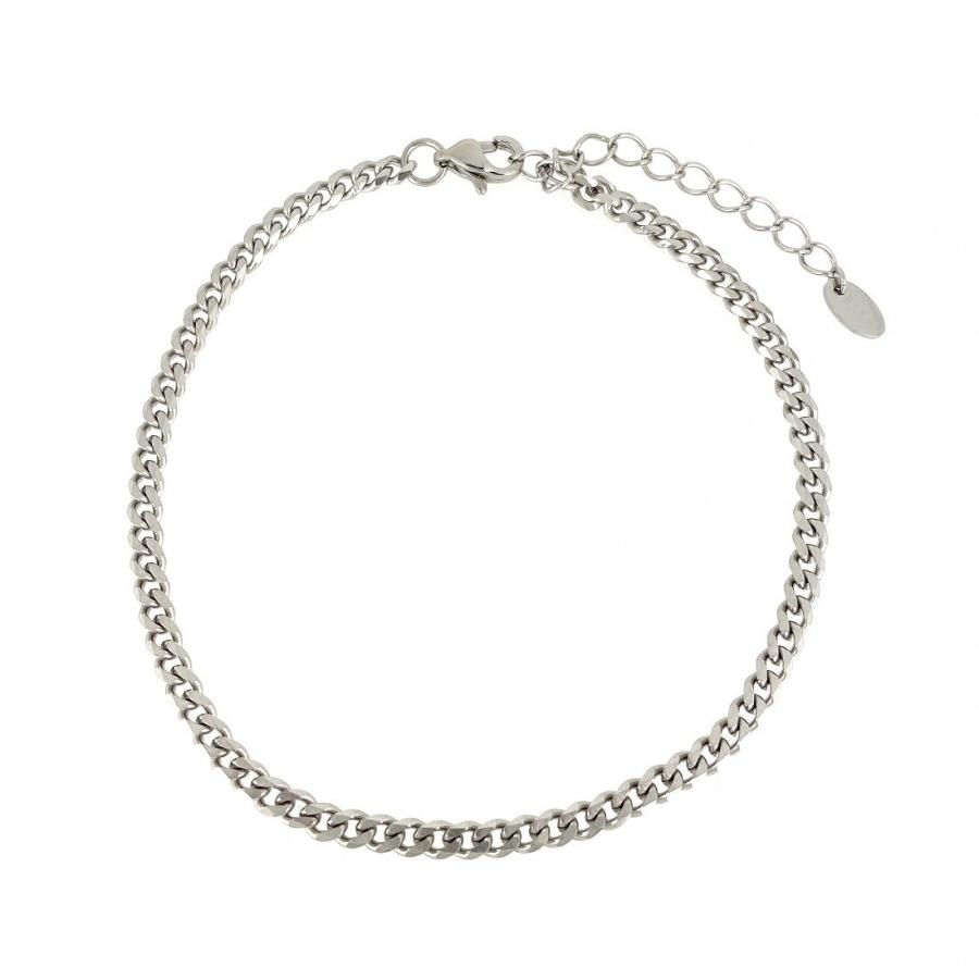 アンクレット(L) チェーン ステンレス 金属アレルギー シルバー ジュエリー アクセサリー シンプル メンズ レディース ユニセックス プレゼント ギフト | 