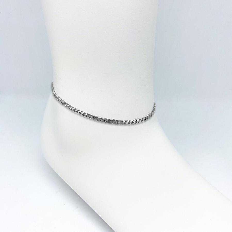 アンクレット(L) チェーン ステンレス 金属アレルギー シルバー ジュエリー アクセサリー シンプル メンズ レディース ユニセックス プレゼント ギフト |  | 03