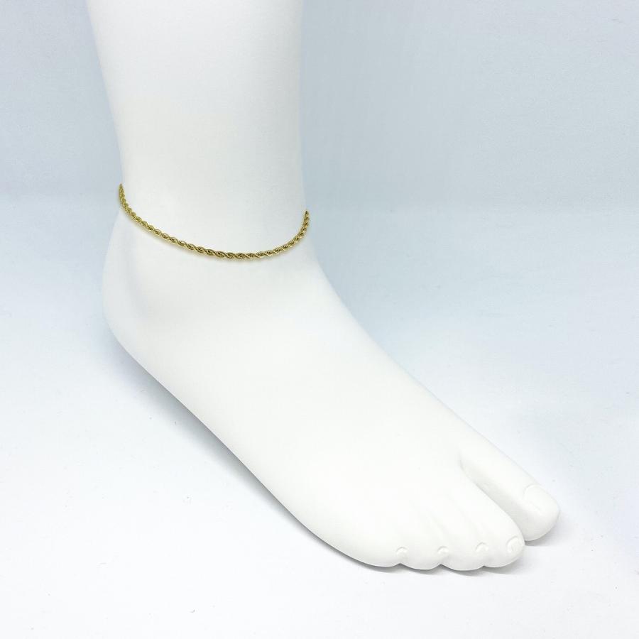 アンクレット(L) チェーン ステンレス 金属アレルギー ゴールド ジュエリー アクセサリー シンプル メンズ レディース ユニセックス プレゼント ギフト |  | 02