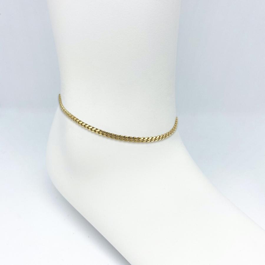 アンクレット(L) チェーン ステンレス 金属アレルギー ゴールド ジュエリー アクセサリー シンプル メンズ レディース ユニセックス プレゼント ギフト |  | 03