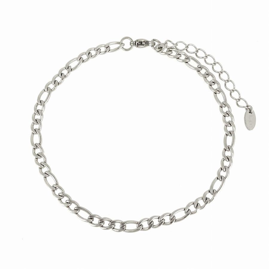 アンクレット(L) チェーン ステンレス 金属アレルギー シルバー ジュエリー アクセサリー シンプル メンズ レディース ユニセックス プレゼント ギフト | 
