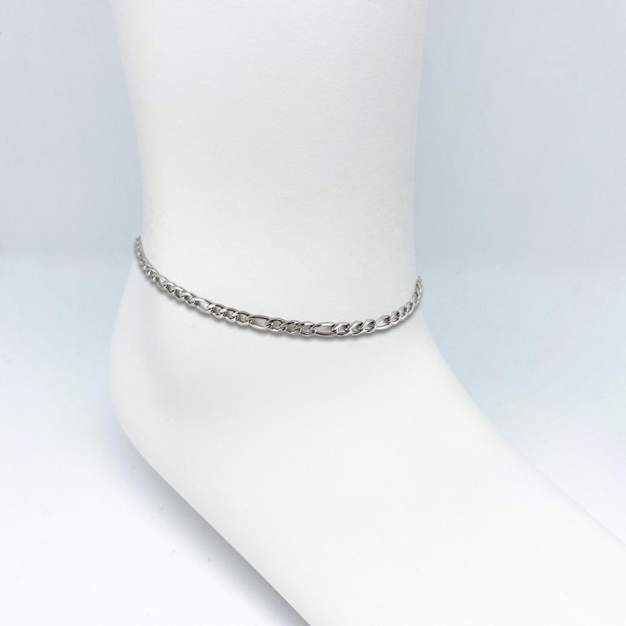 アンクレット(L) チェーン ステンレス 金属アレルギー シルバー ジュエリー アクセサリー シンプル メンズ レディース ユニセックス プレゼント ギフト |  | 03