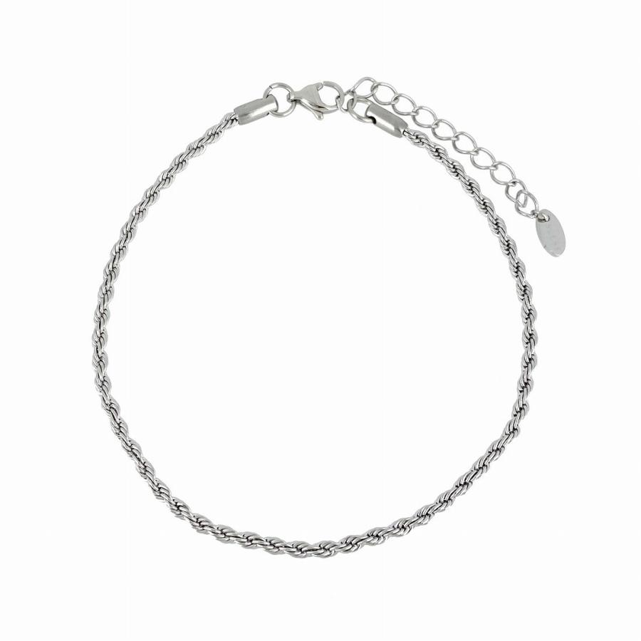 アンクレット(L) チェーン ステンレス 金属アレルギー シルバー ジュエリー アクセサリー シンプル メンズ レディース ユニセックス プレゼント ギフト | 