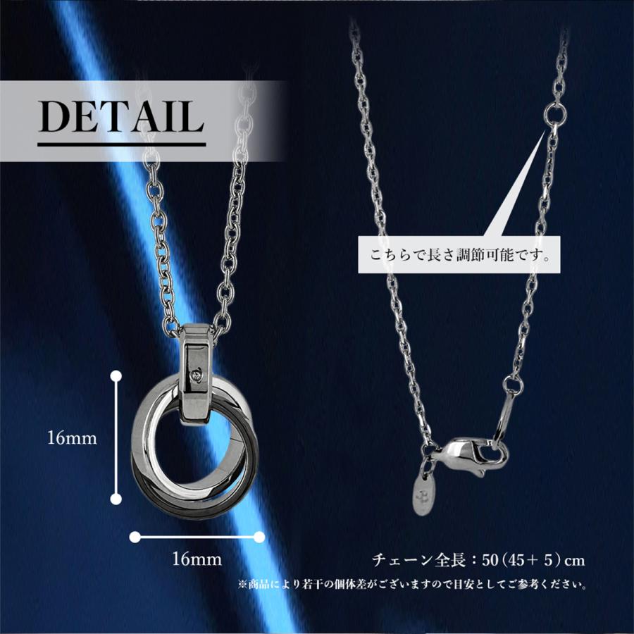BLESS（ブレス） ダブルリングネックレス【ステンレス ネックレス