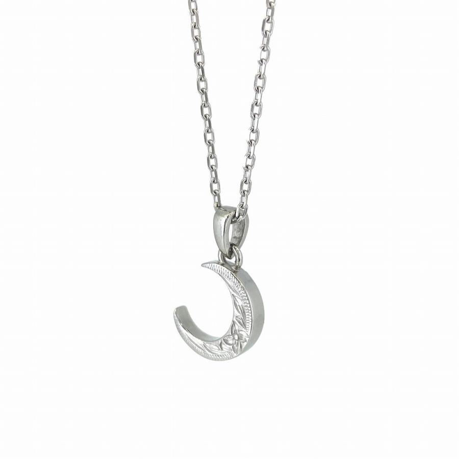 ハワイアンジュエリーネックレス ステンレス 金属アレルギー シルバー アクセサリー レディース メンズ 三日月 ムーン プレゼント ギフト 送料無料 |  | 02