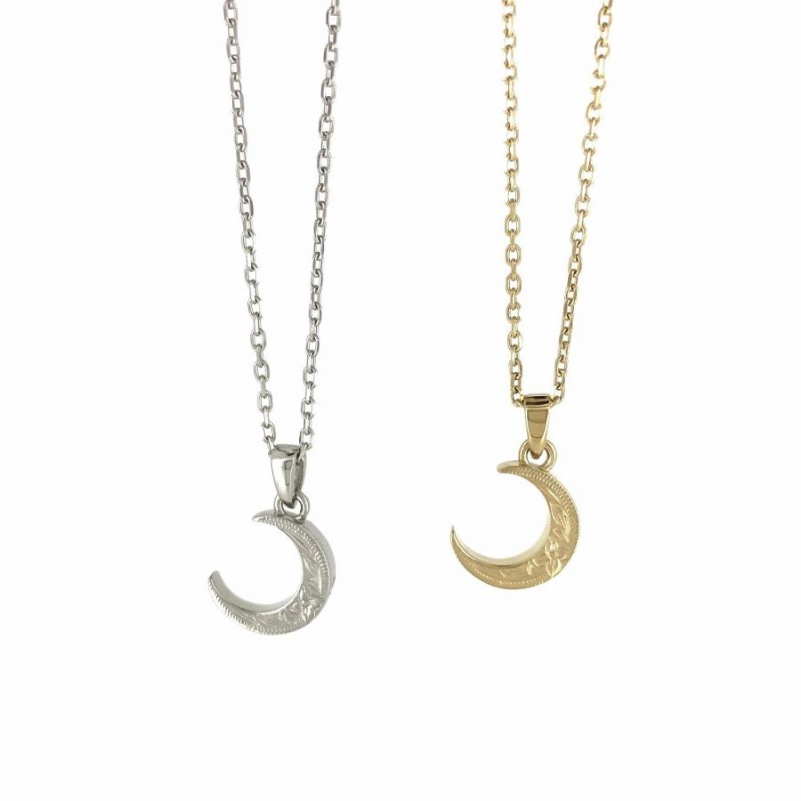 ハワイアンジュエリーネックレス ステンレス 金属アレルギー シルバー アクセサリー レディース メンズ 三日月 ムーン プレゼント ギフト 送料無料 |  | 09