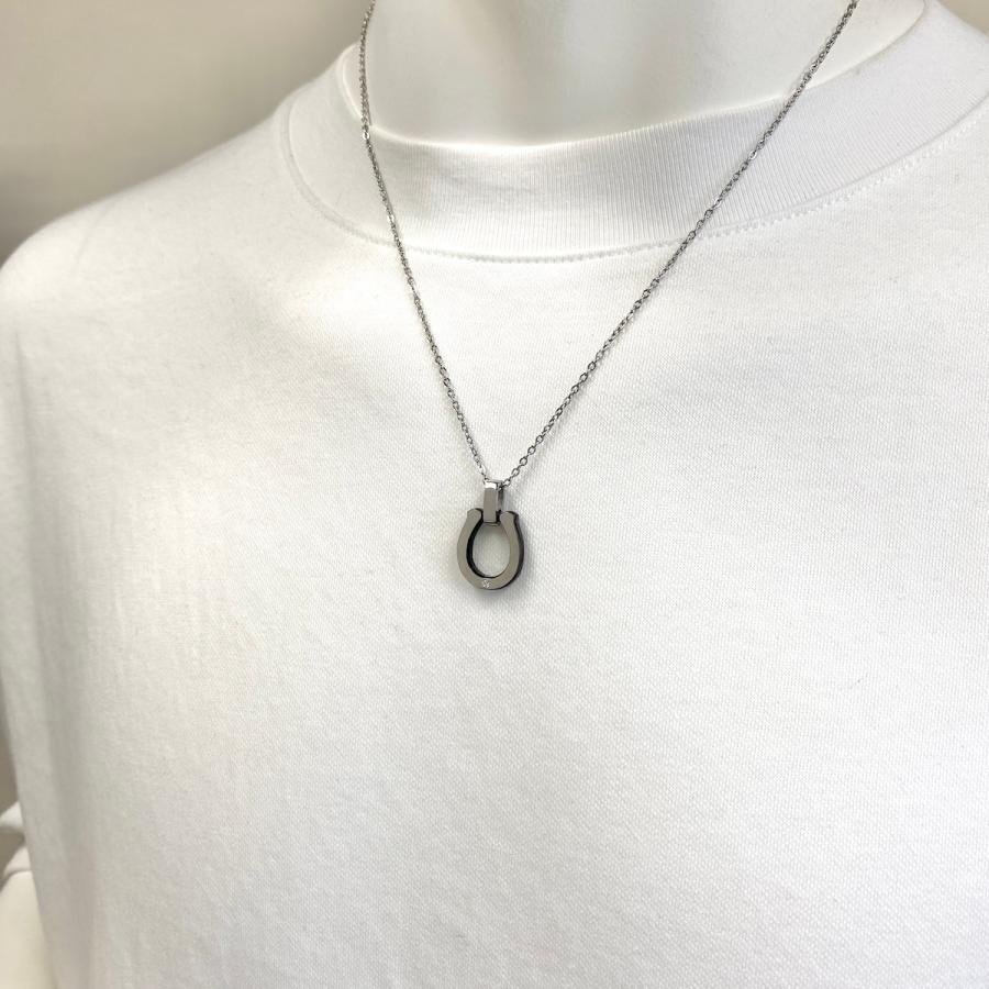 BLESS ホースシューネックレス【ステンレス ネックレス メンズ ペア 