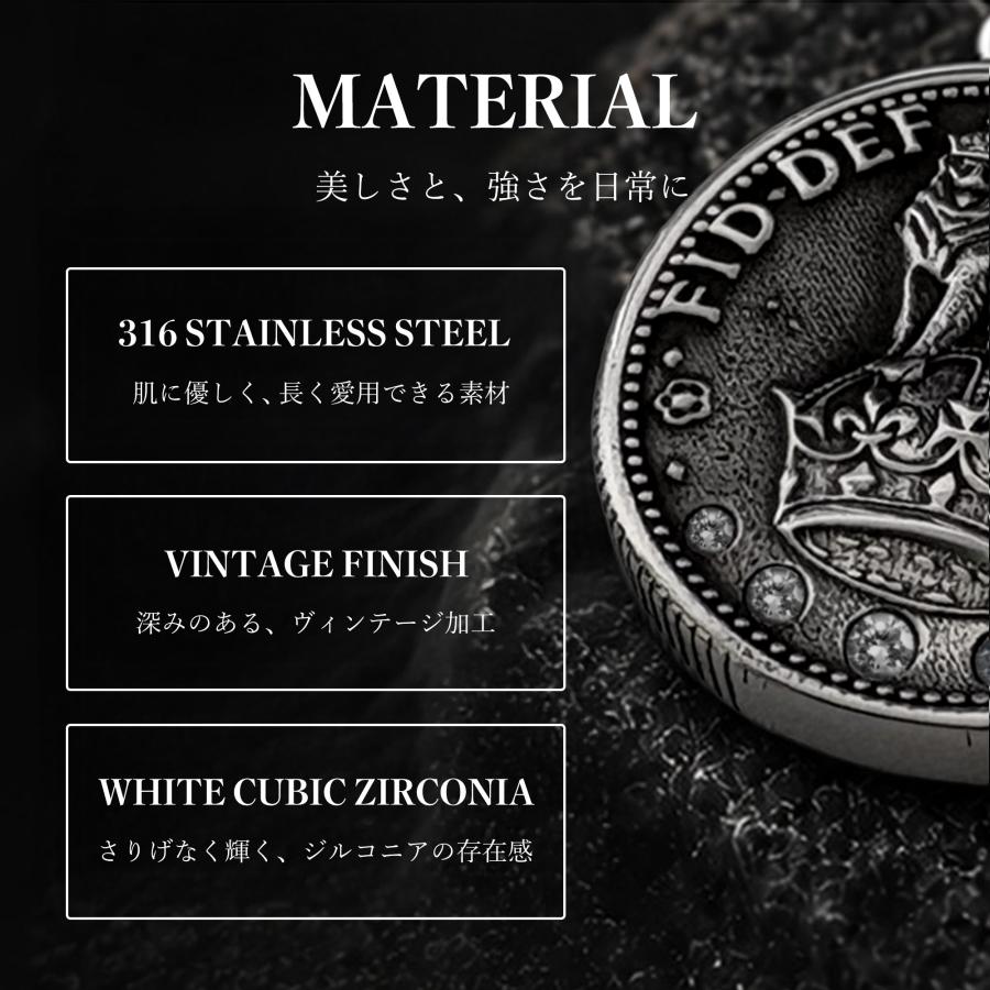 ヴィンテージコインネックレス【ステンレス ネックレス メンズ レディース BLESS ブレス】送料無料 | BLESS | 06