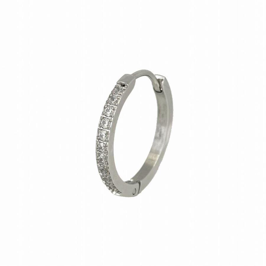 ストーンフープピアス(片耳用)【ステンレス ピアス メンズ レディース BLESS ブレス】 | 