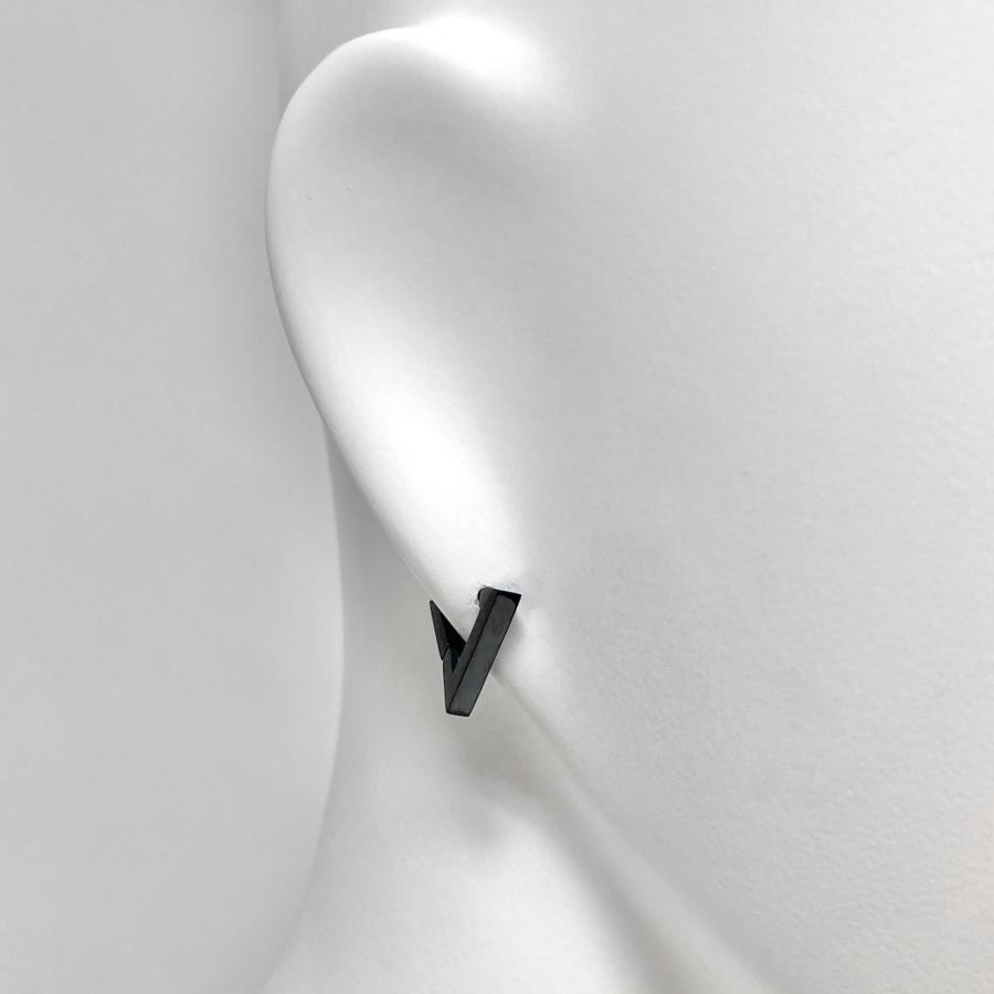 トライアングルフープピアス(片耳用)【ステンレス ピアス メンズ レディース BLESS ブレス ブラックカラー】 | BLESS | 04