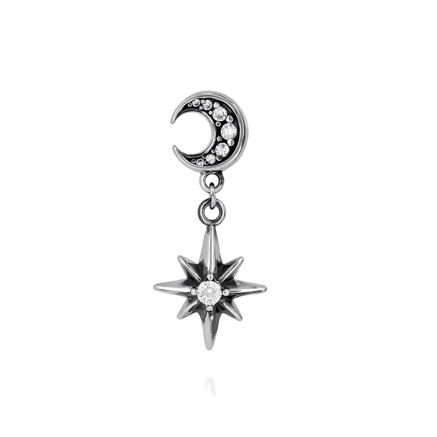 ムーンスタードロップピアス(片耳用)【ステンレス ピアス メンズ レディース BLESS ブレス】 送料無料 | BLESS | 02