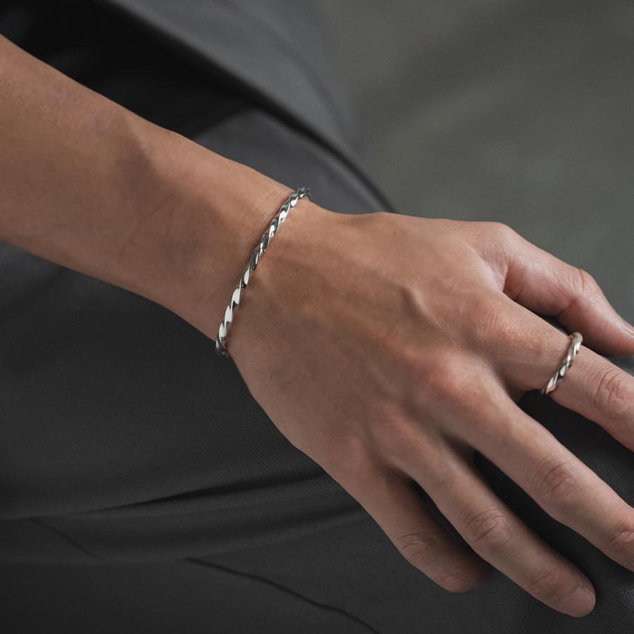 FINE TWIST WIRE BANGLE ブレスレット バングル メンズ シルバー アクセサリー ジュエリー プレゼント エムズコレクション 送料無料 | M'S COLLECTION | 03