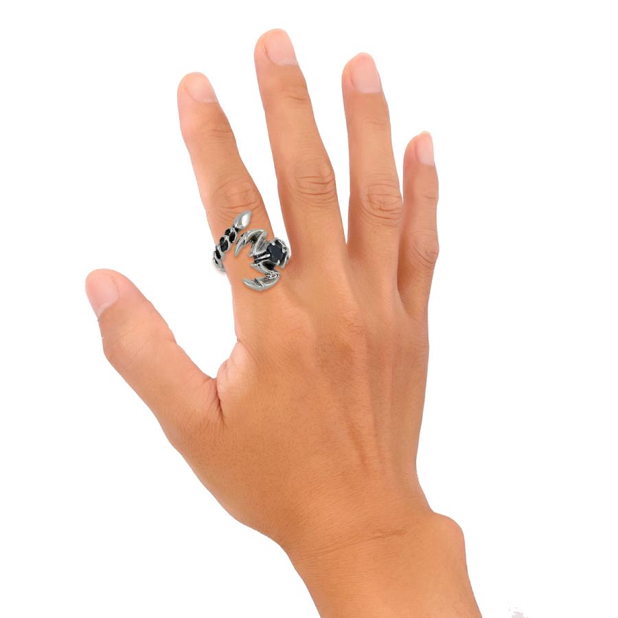 スコーピオンリング(フリーサイズ) メンズ レディース 指輪 ジュエリー アクセサリー シルバー ユニセックス ジルコニア | BLESS | 02