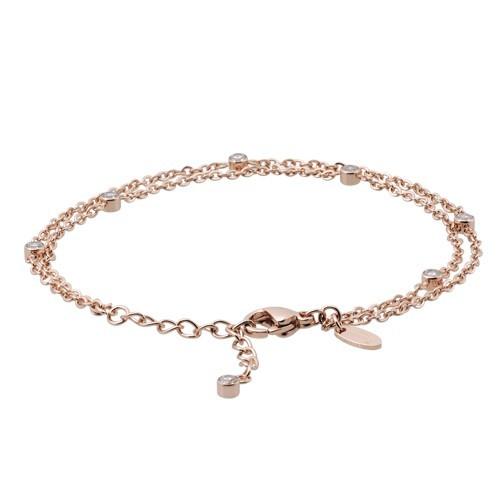 ダブルチェーンブレスレット レディース アクセサリー ジュエリー スワロフスキー ジルコニア 金属アレルギー ステンレス ピンクゴールド プレゼント ギフト |  | 06