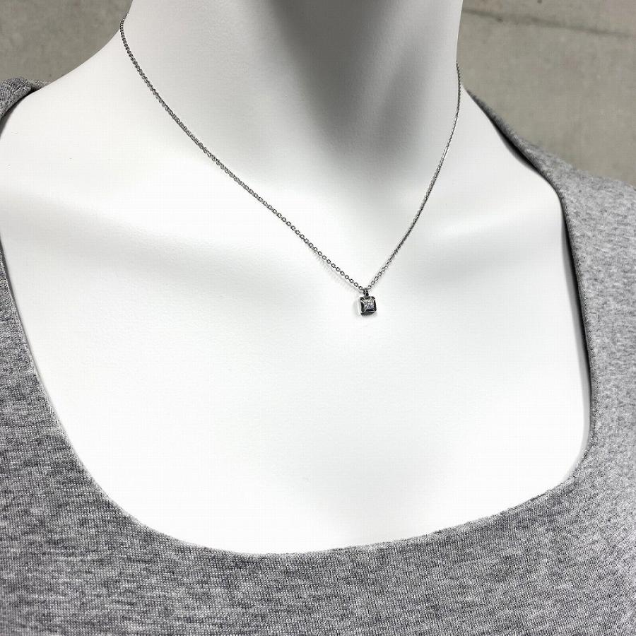 ストーンネックレス  スワロフスキー ジルコニア レディース ステンレス 金属アレルギー シルバー アクセサリー プレゼント 送料無料 |  | 05