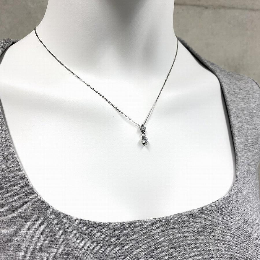 ストーンネックレス スワロフスキー ジルコニア レディース ステンレス 金属アレルギー シルバー アクセサリー プレゼント 送料無料 |  | 05