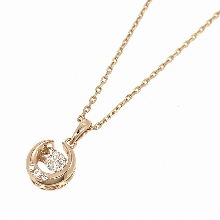 ネックレス ジルコニア レディース ステンレス 金属アレルギー ピンクゴールド アクセサリー プレゼント 送料無料_1
