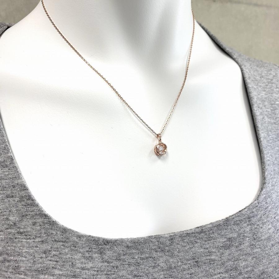 ネックレス ジルコニア レディース ステンレス 金属アレルギー ピンクゴールド アクセサリー プレゼント 送料無料_6