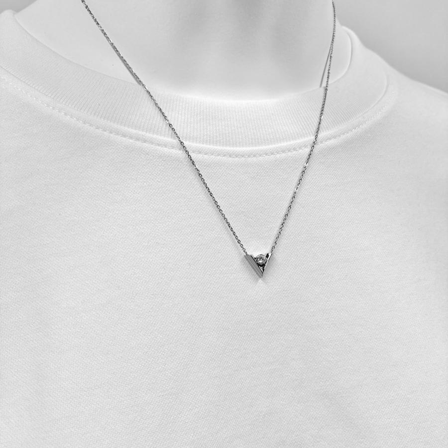 Vラインストーンネックレス【ステンレス ネックレス レディース Petit Collection プチコレクション】_6