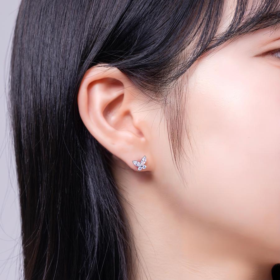グレイスバタフライピアス(両耳用)【ステンレス ピアス レディース Petit Collection プチコレクション】送料無料 | BLESS | 02