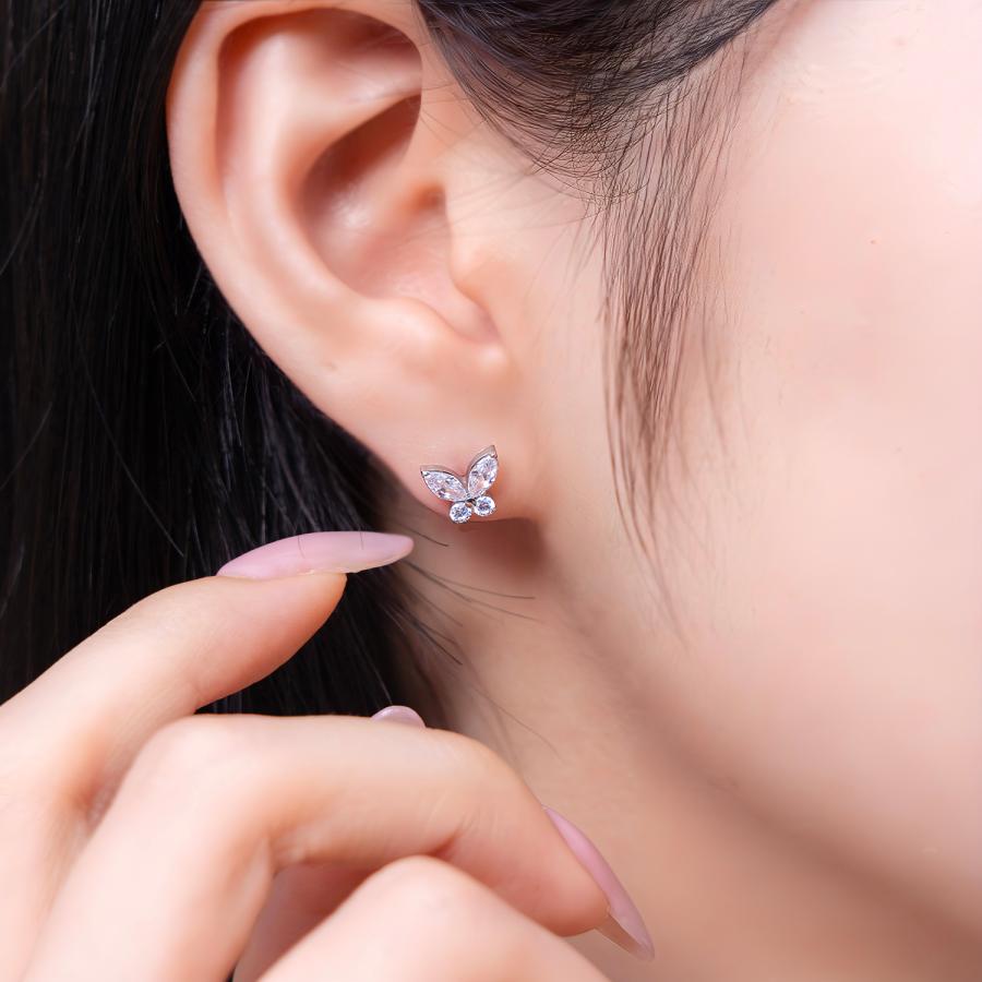 グレイスバタフライピアス(両耳用)【ステンレス ピアス レディース Petit Collection プチコレクション】送料無料 | BLESS | 03