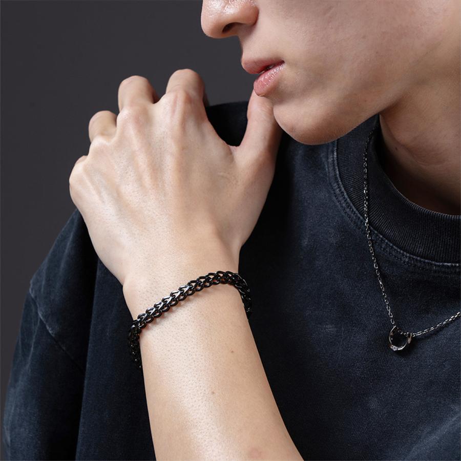 チェーンブレスレット(L) ステンレス 金属アレルギー チェーン ジュエリー アクセサリー メンズ プレゼント 送料無料_7