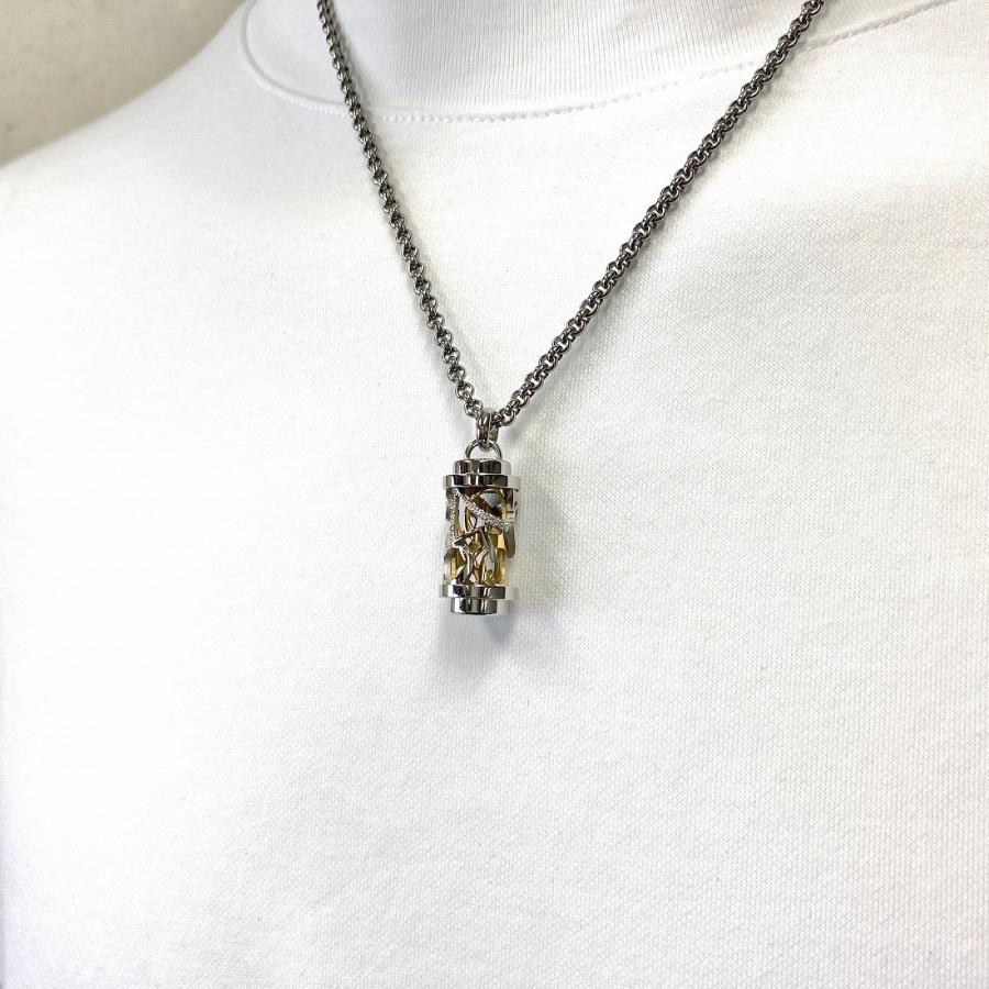 ネックレス ペンダント アクセサリー ジュエリー スワロフスキー メンズ レディース ステンレス シルバー ゴールド シンプル ユニセックス ペア プレゼント Sgn 372 Blessヤフーショッピング店 通販 Yahoo ショッピング