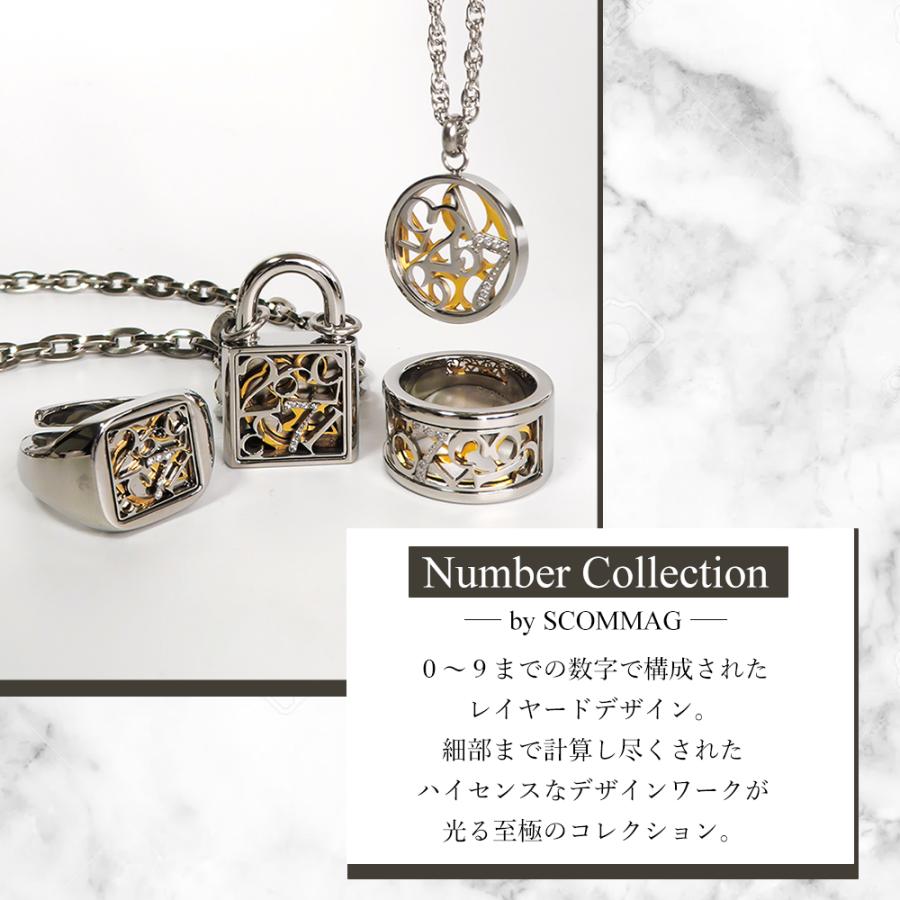 ナンバーパドロックネックレス ステンレス/ネックレス/レディース/メンズ/SCOMMAG/エスカマジーの画像