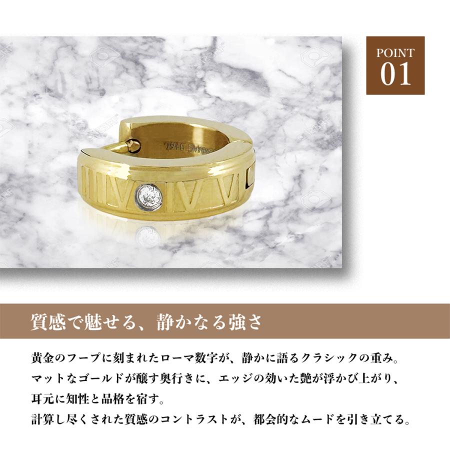 BLESS（ブレス） ナンバーフープピアス(片耳用)【ステンレス ピアス