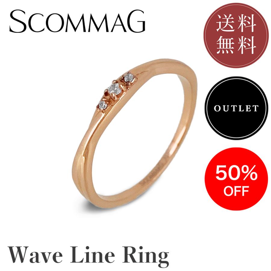【アウトレット】ウェーブラインリング ステンレス リング メンズ レディース SCOMMAG エスカマジー 送料無料 | BLESS