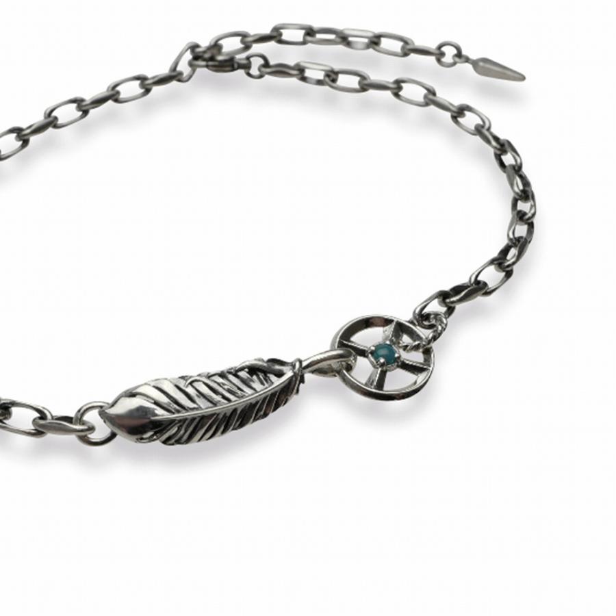 アンクレット ブレスレット メンズ シルバー ターコイズ アクセサリー ユニセックス エムズコレクション プレゼント 送料無料の画像