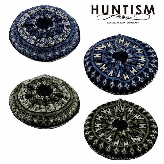 HUNTISM ハンティズム ニットベレー 帽子 ノルディック柄 Inside Out Nordic Beret | 