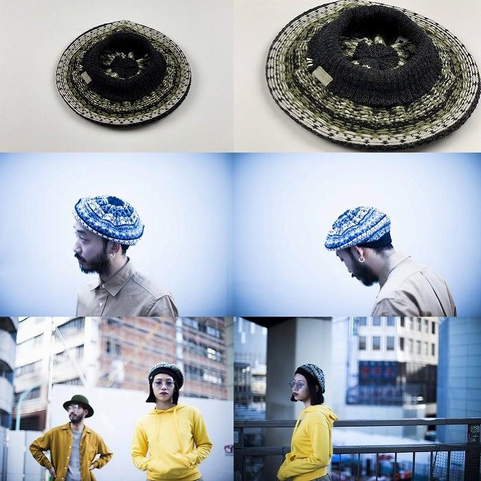 HUNTISM ハンティズム ニットベレー 帽子 ノルディック柄 Inside Out Nordic Beret |  | 02