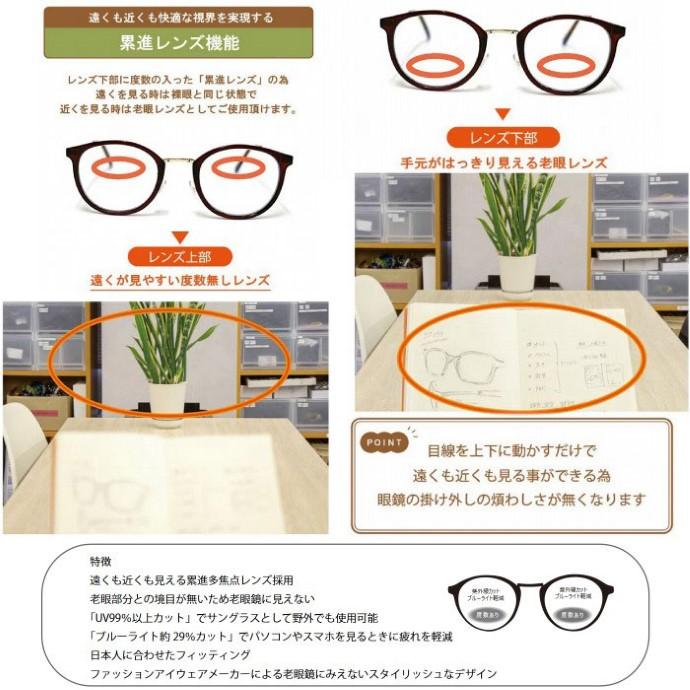 SUNREADING サンリーディング 老眼鏡 おしゃれ 累進多焦点レンズ メンズ レディース ブルーライトカット UVカット 紫外線カット ファッション SR404 |  | 06