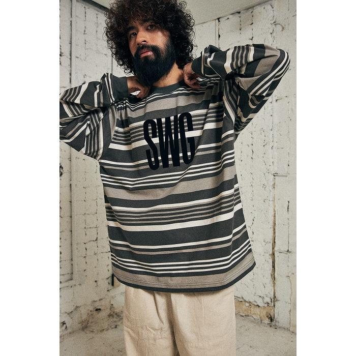 SWAGGER スワッガー 長袖Tシャツ ボーダー プリント STRIPE SWG LT-SHIRT｜bless-web｜11