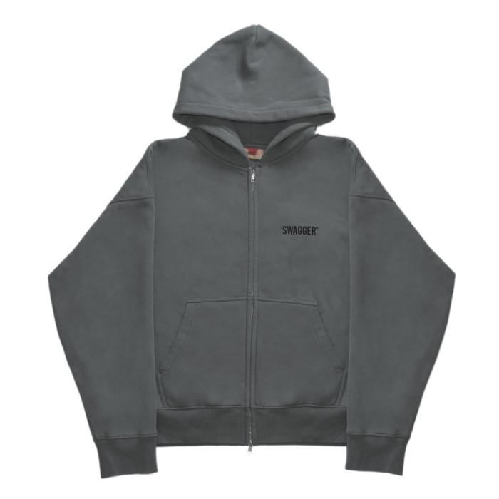 SWAGGER スワッガー パーカー フード ジップ BACK LOGO HOODIE : BLESS 